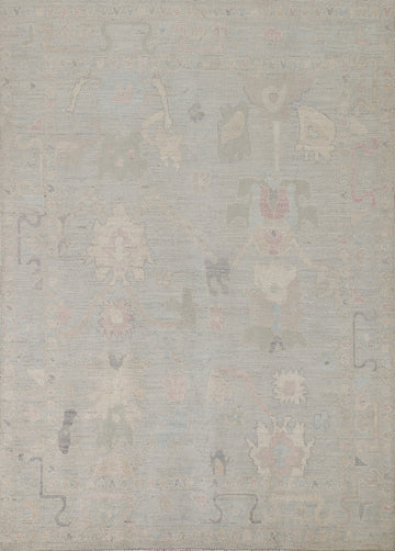 Muted Oushak Vegetable Dye Area Rug 6x8