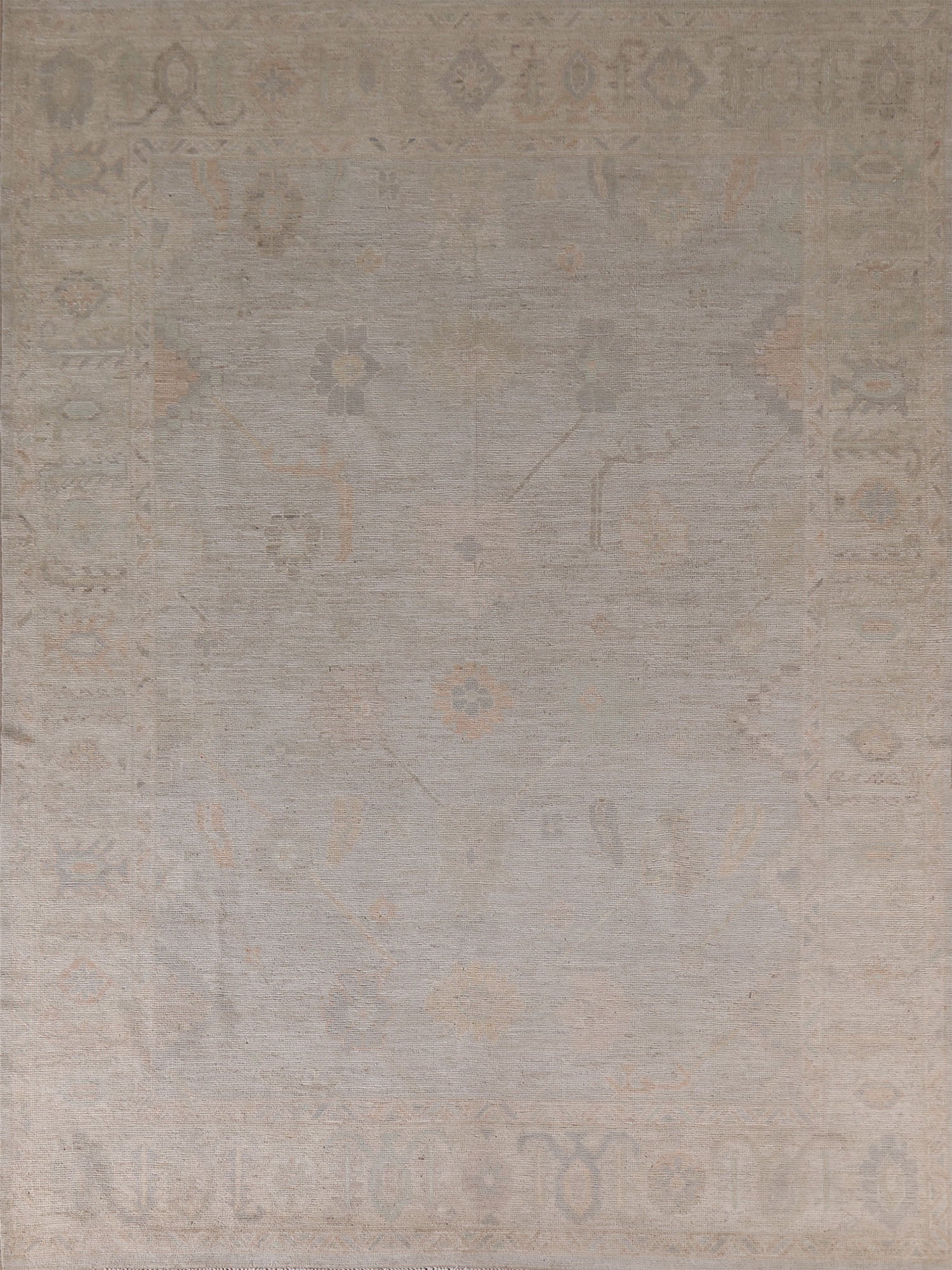 Vegetable Dye Oushak Turkish Area Rug 8x10