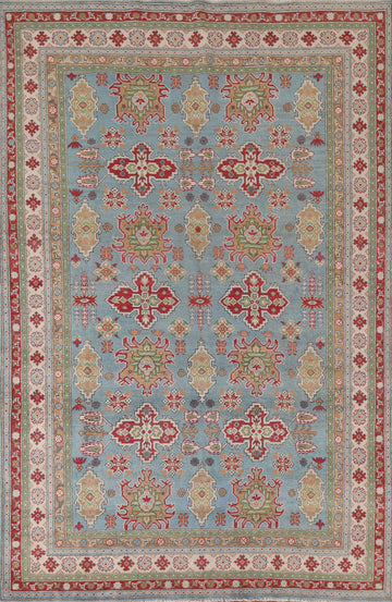 Light Blue Kazak Oriental Area Rug 7x10