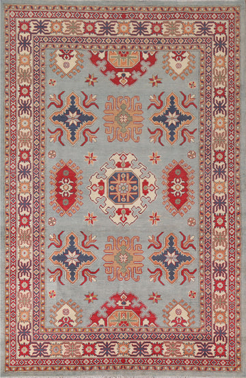 Geometric Kazak Oriental Area Rug 6x9