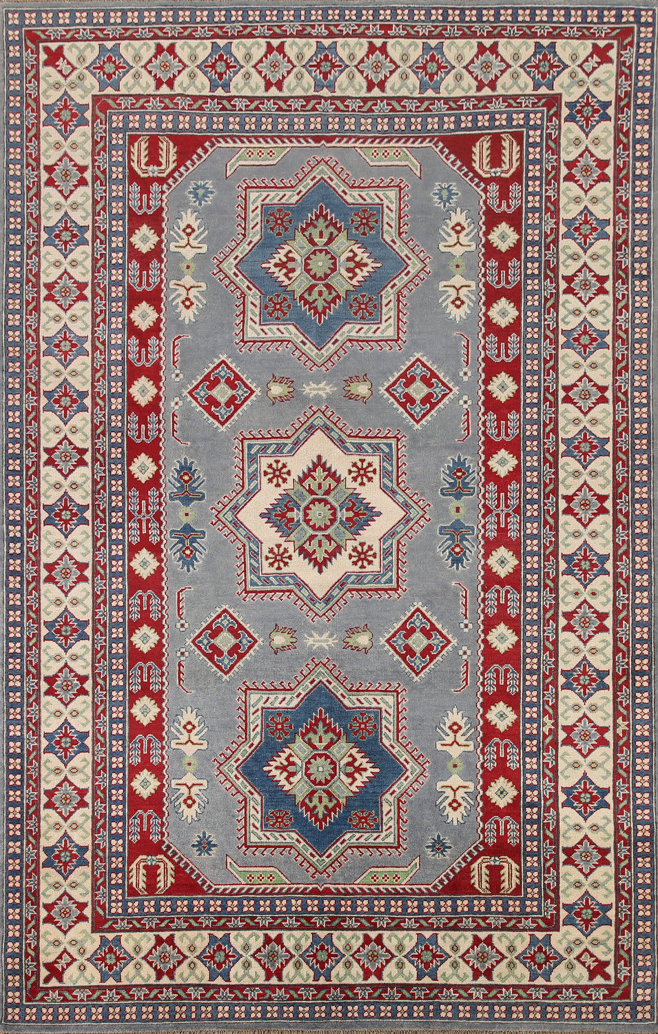 Geometric Kazak Oriental Area Rug 7x10
