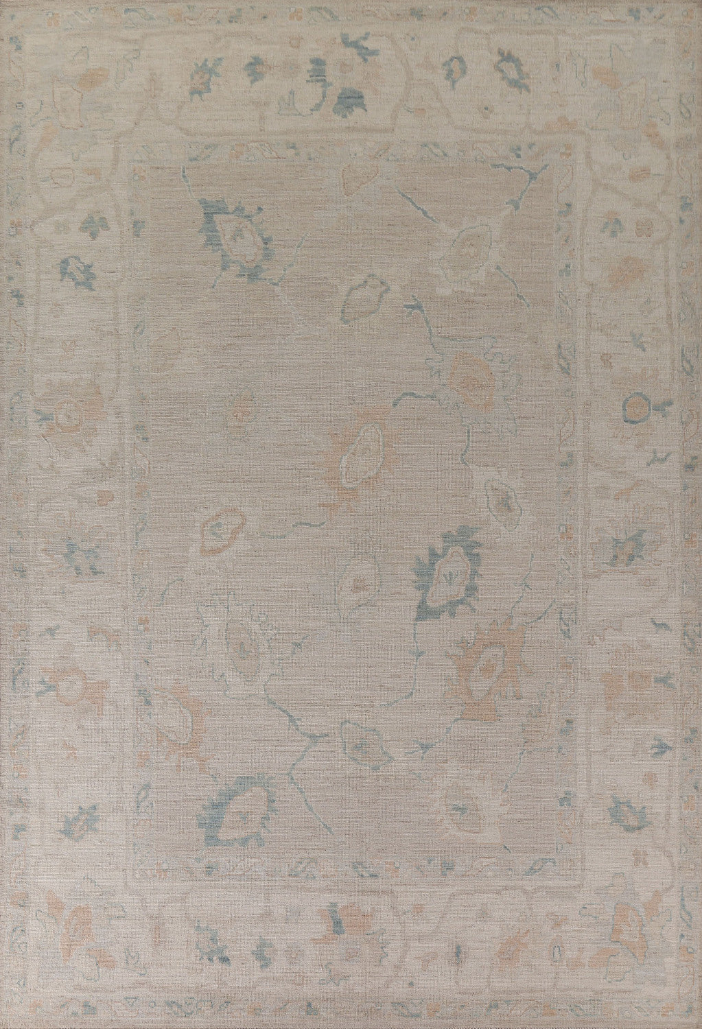 Turkish Wool Oushak Vegetable Dye Area Rug 9x12