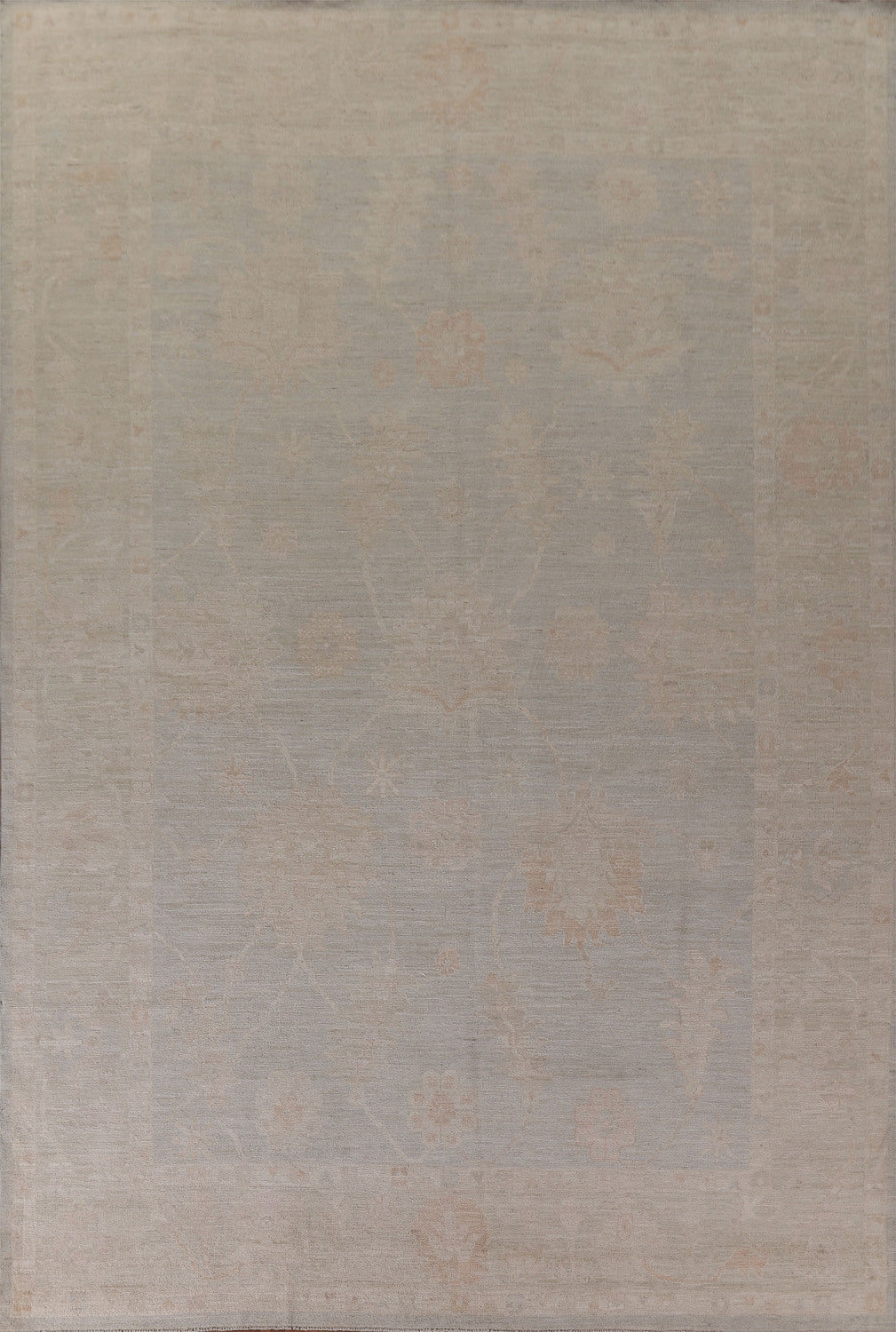 Earth Tone Oushak Vegetable Dye Large Area Rug 10x14