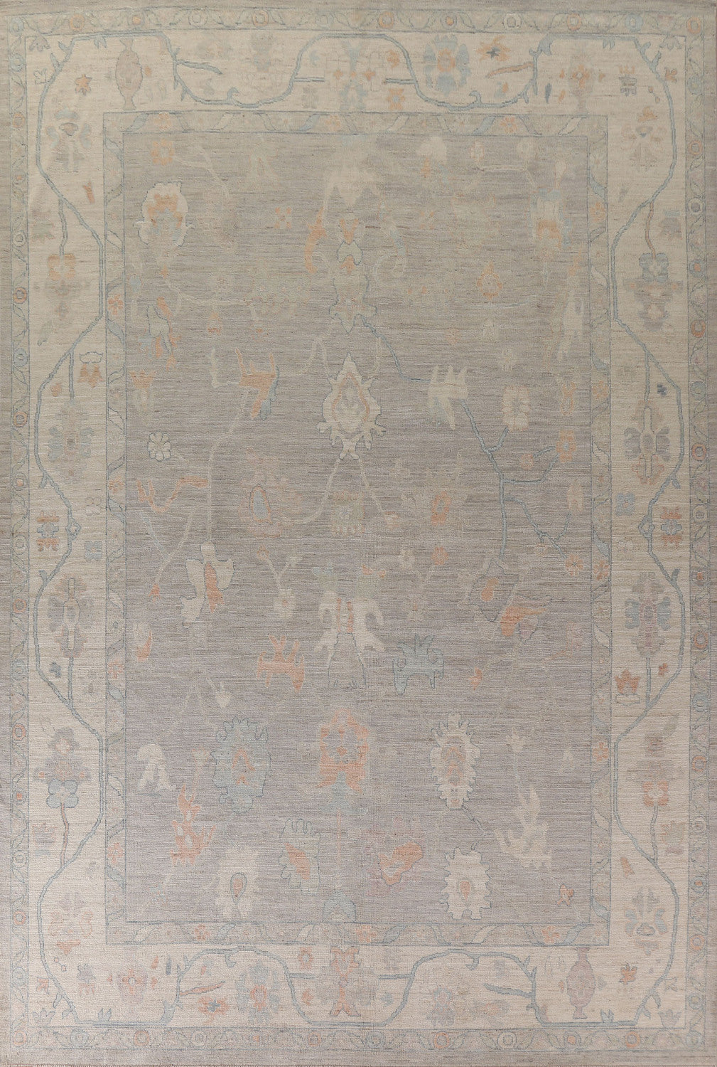 Vegetable Dye Oushak Turkish Area Rug 10x14