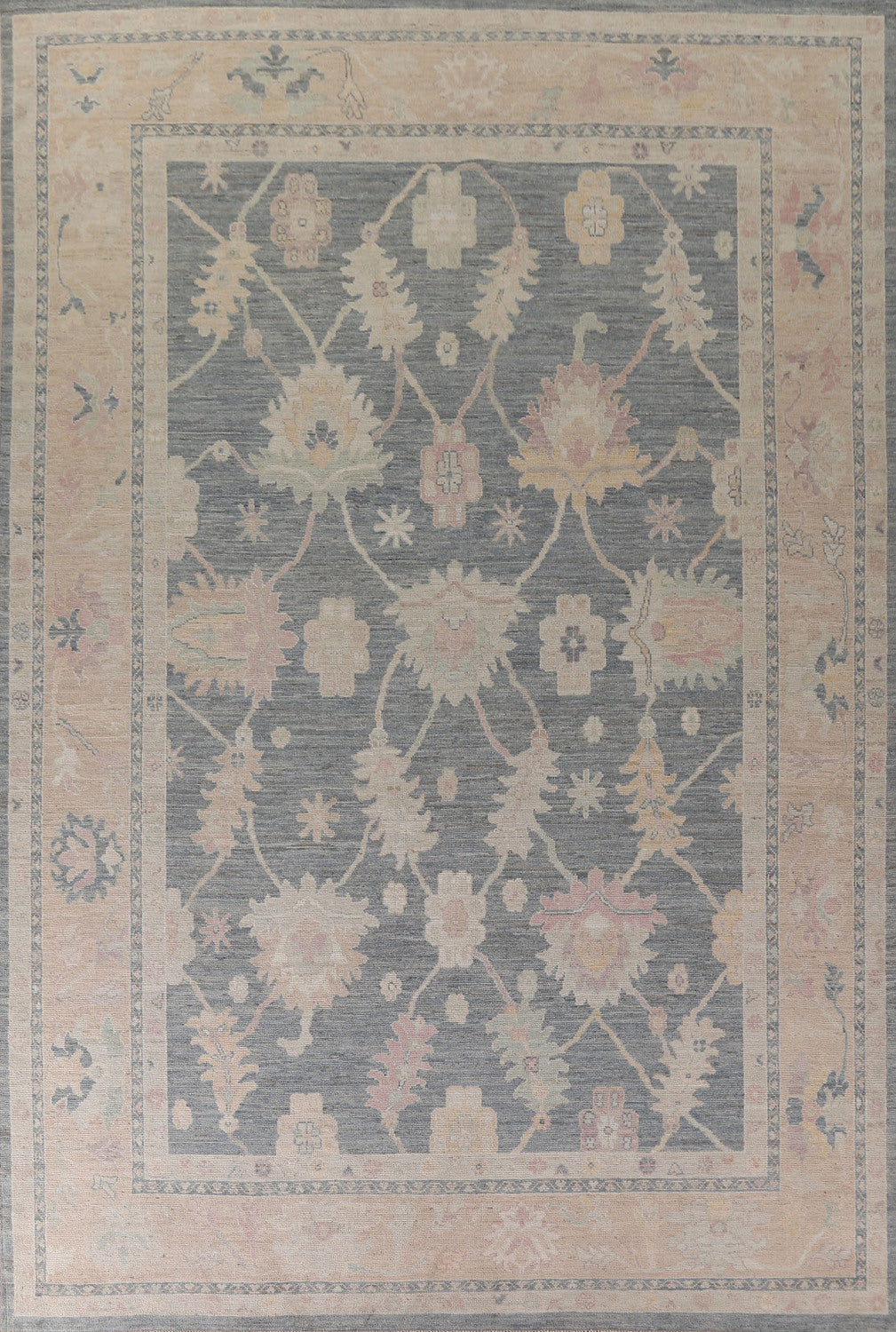 Vegetable Dye Oushak Turkish Area Rug 10x14