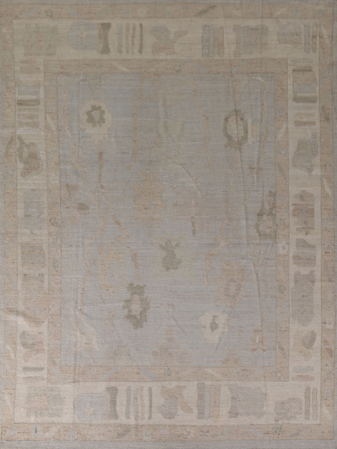 Earth Tone Wool Oushak Turkish Area Rug 8x10