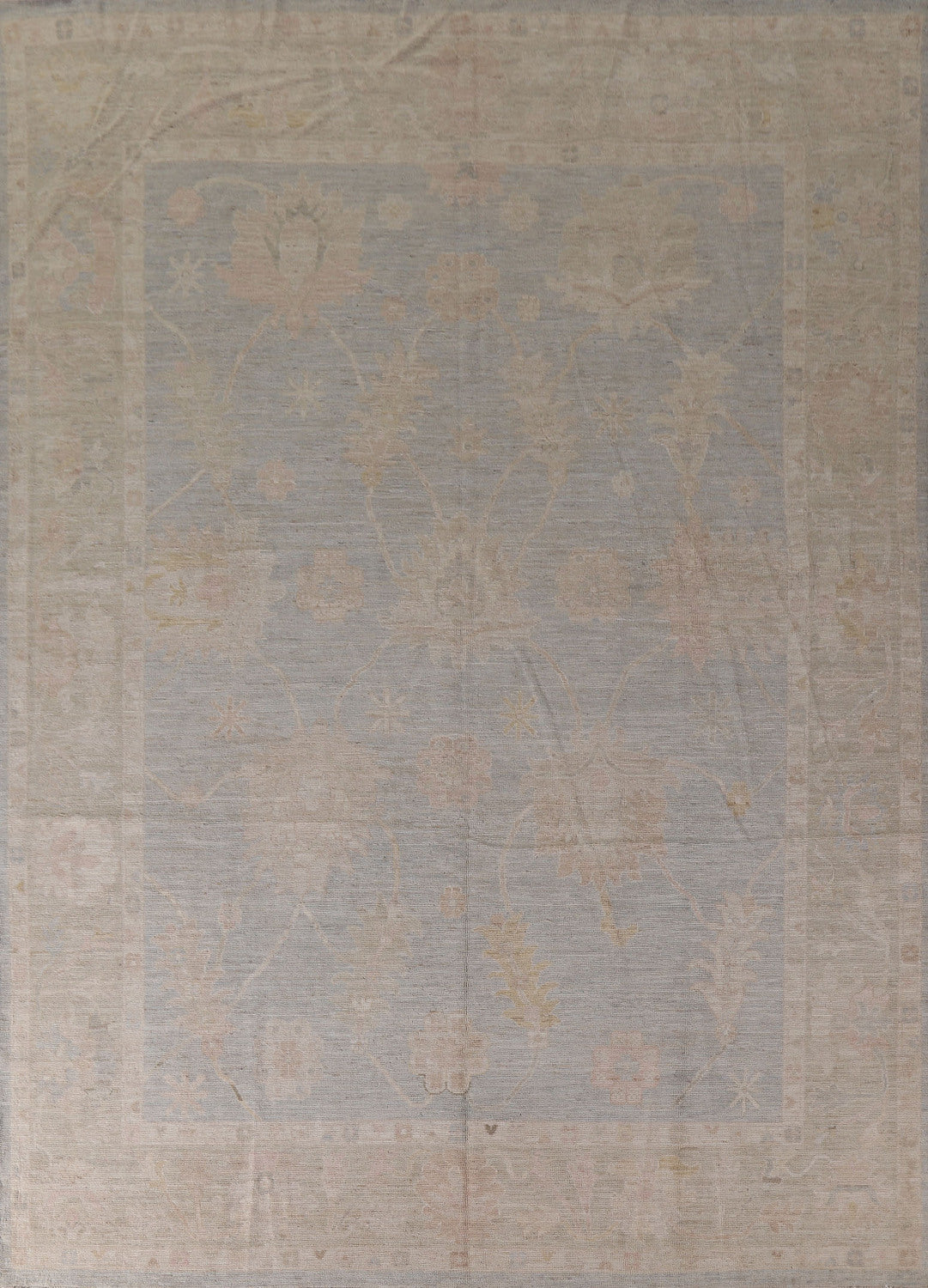 Vegetable Dye Oushak Turkish Area Rug 9x12