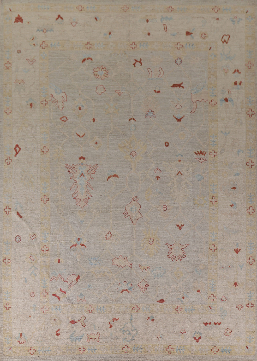Handmade Oushak Vegetable Dye Area Rug 9x12