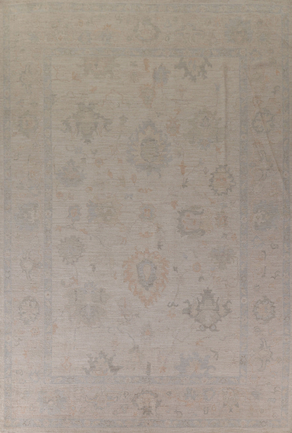 Earth Tone Oushak Vegetable Dye Area Rug 10x13