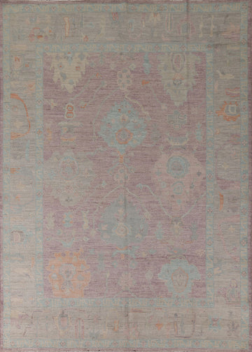 Vegetable Dye Oushak Turkish Purple Rug 8x10