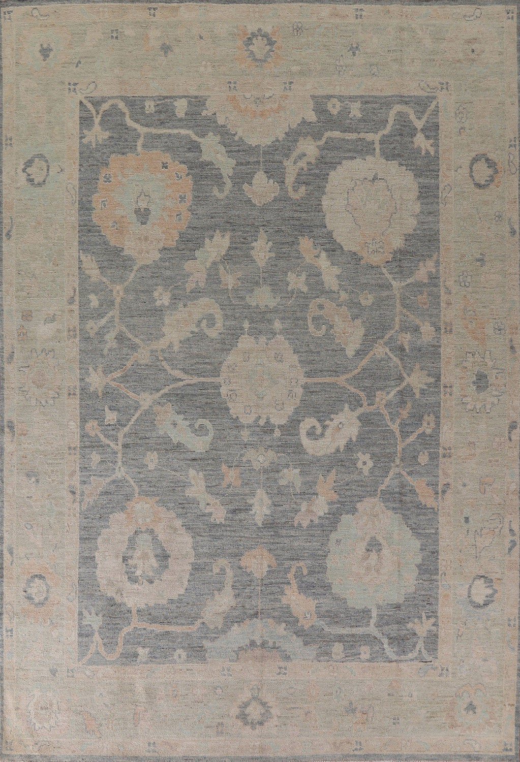 Vegetable Dye Oushak Turkish Area Rug 9x12