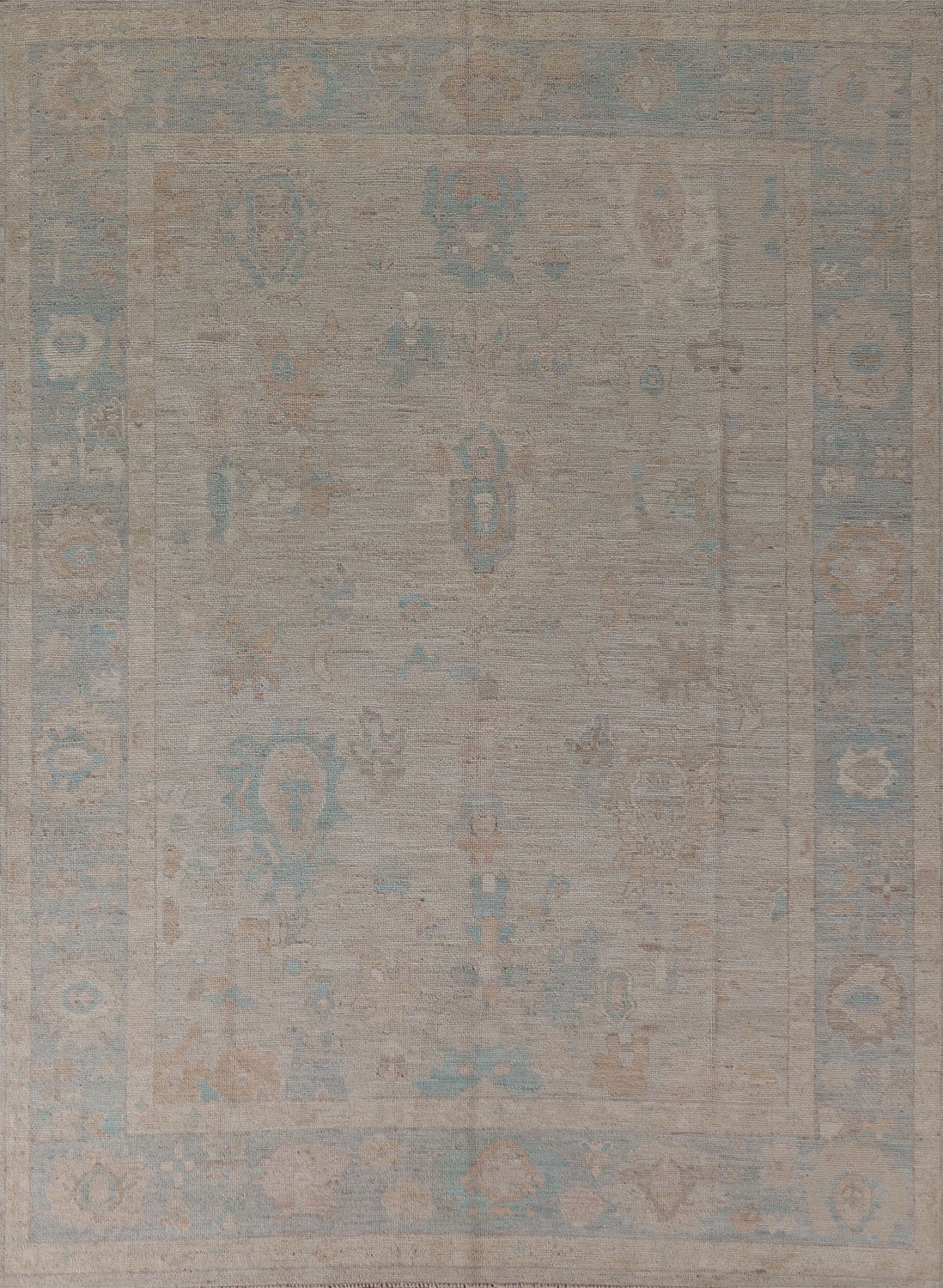 Vegetable Dye Oushak Turkish Area Rug 8x10