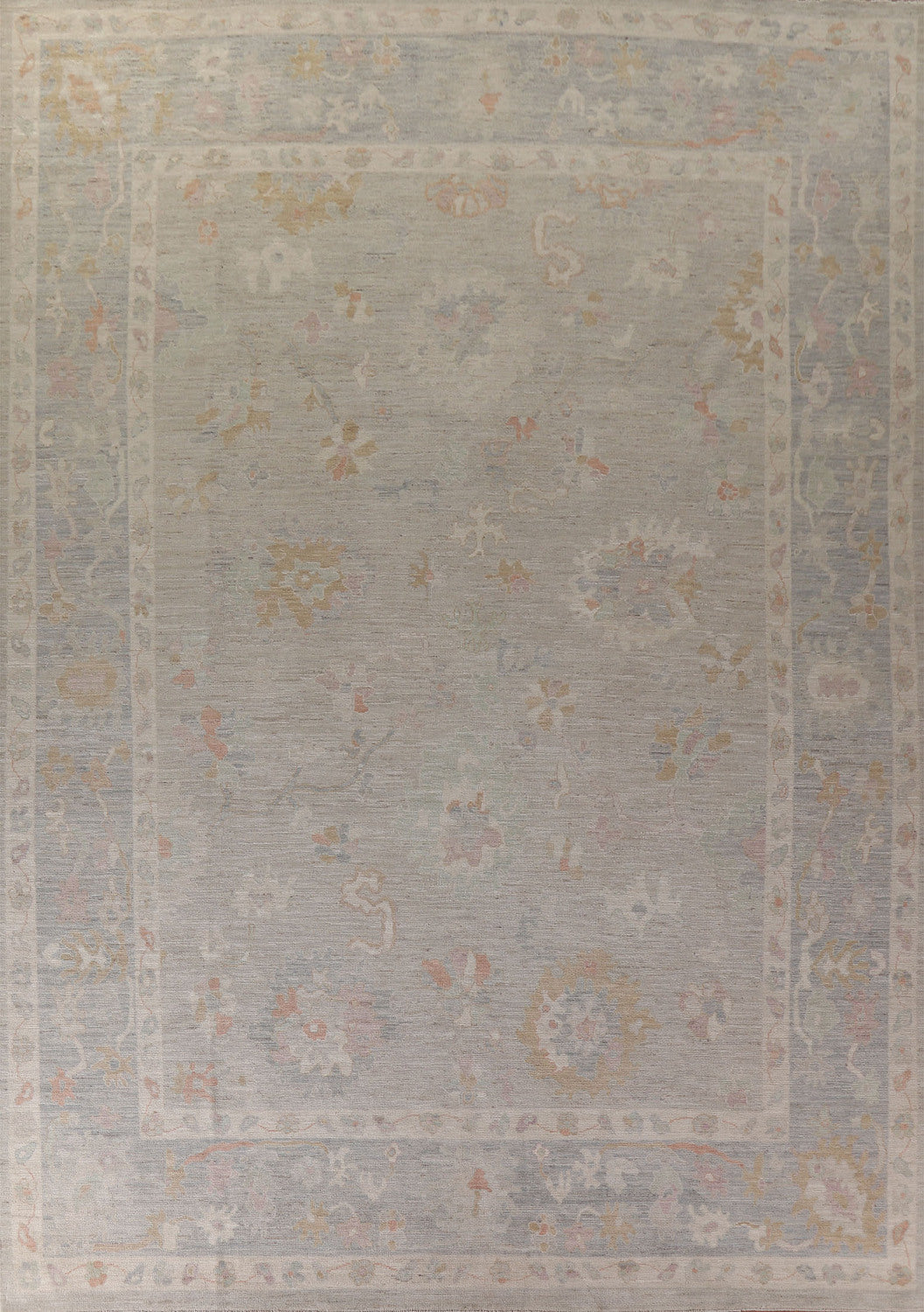 Vegetable Dye Oushak Turkish Large Rug 12x15