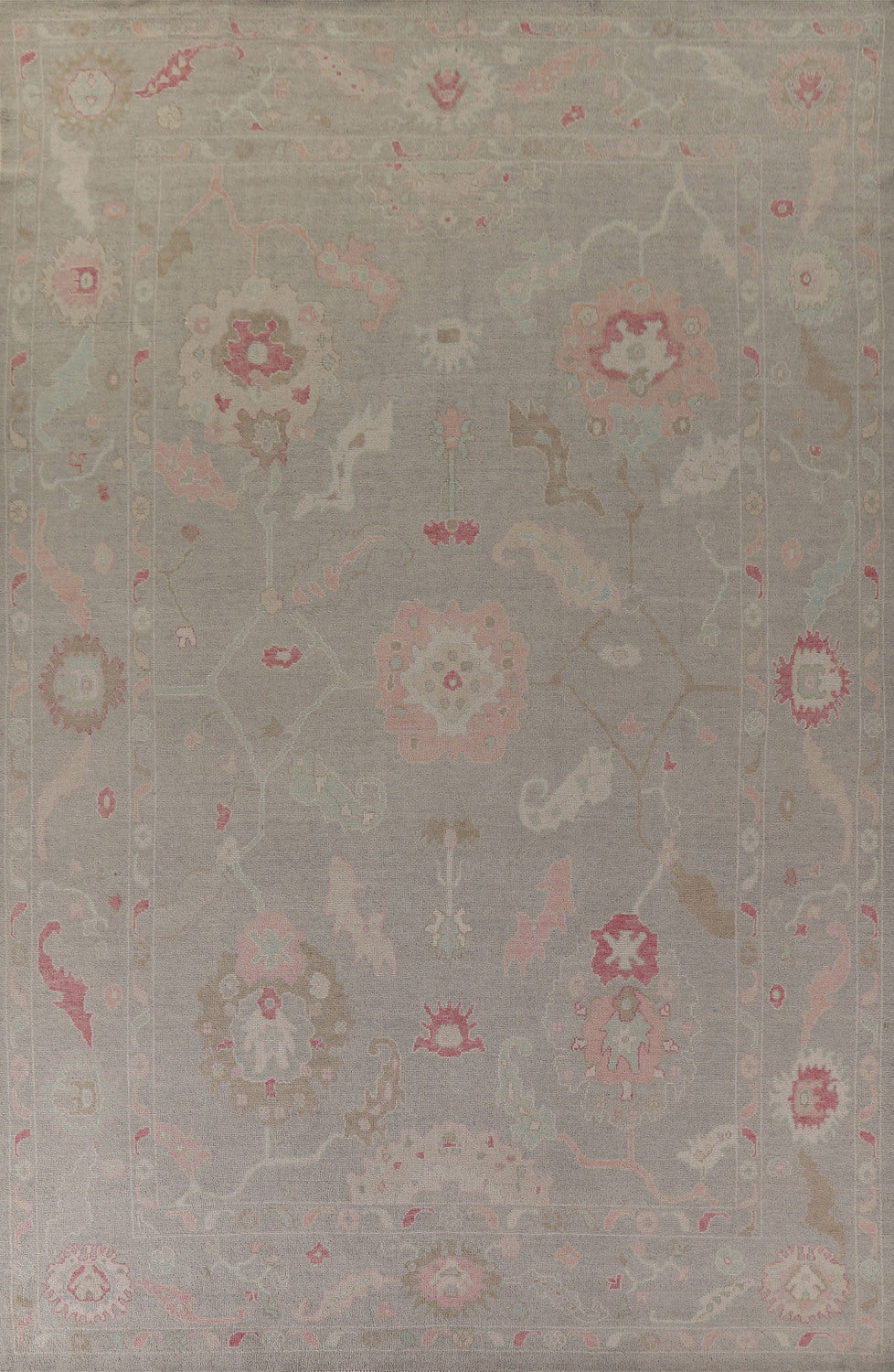 Vegetable Dye Oushak Large Area Rug 10x14