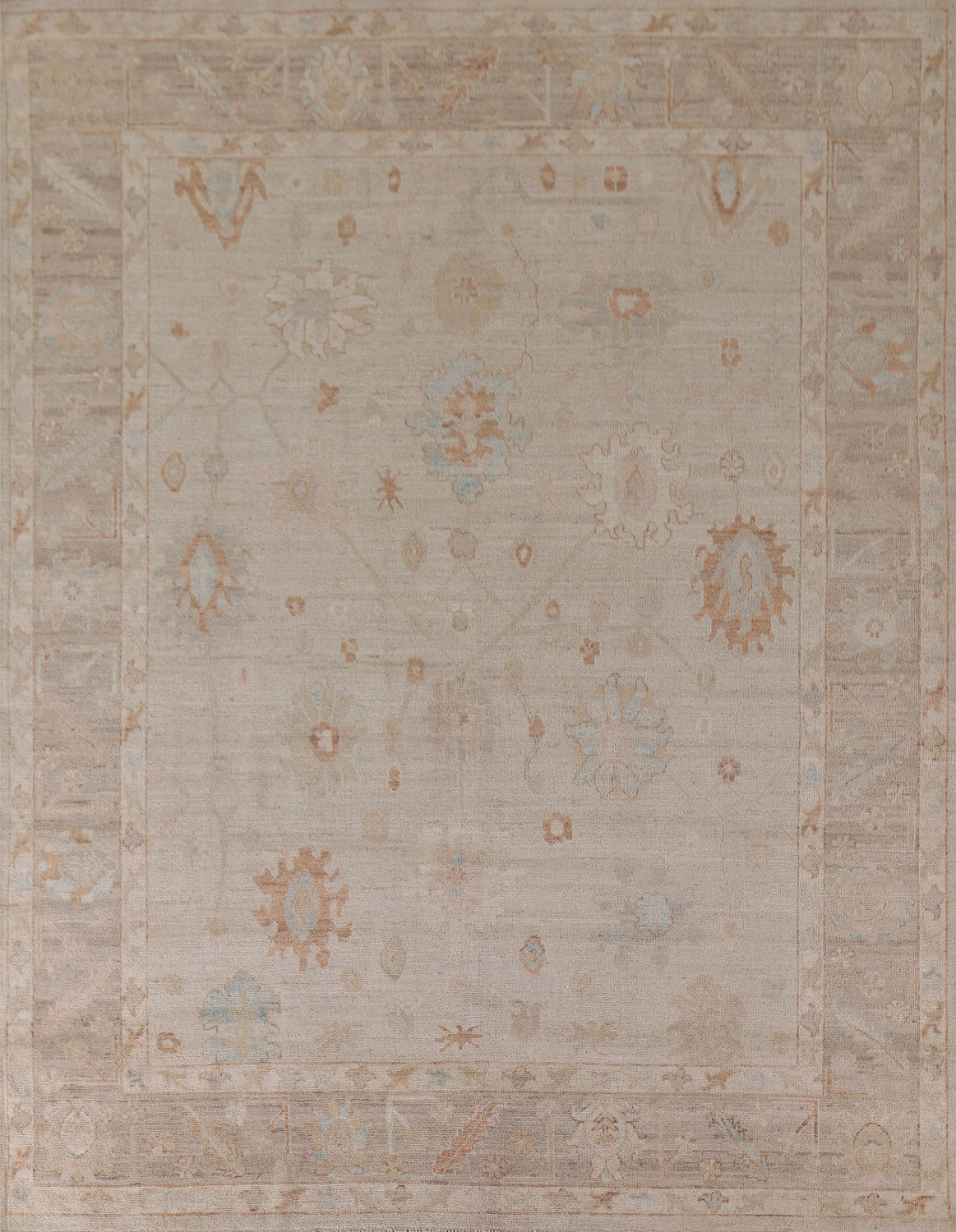 Vegetable Dye Oushak Turkish Area Rug 8x10