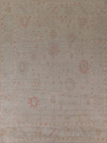 Earth Tone Oushak Vegetable Dye Area Rug 8x10
