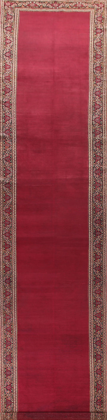 Pre-1900 Antique Kerman Lavar Vegetable Dye Persian Rug 4x23