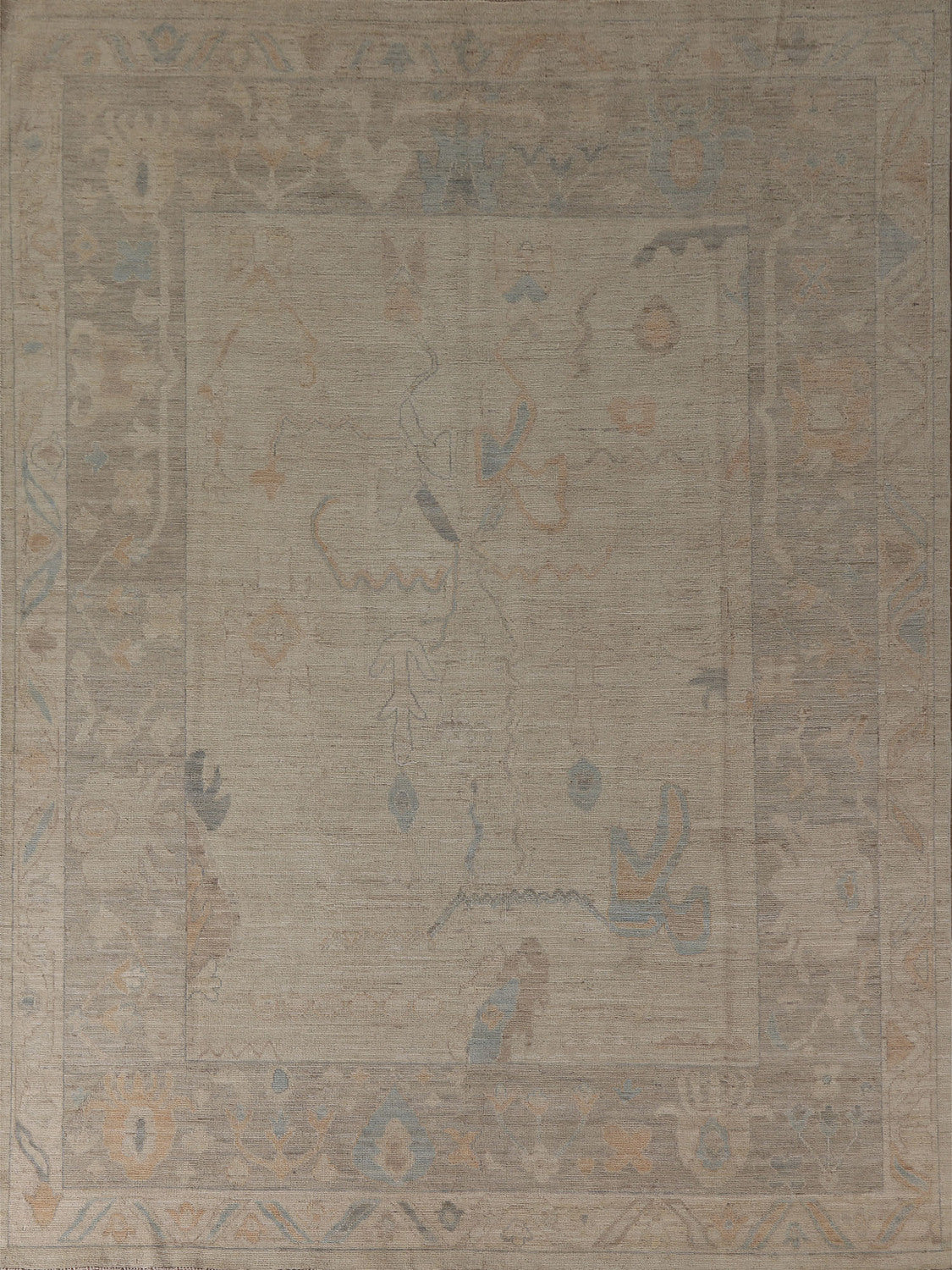 Vegetable Dye Oushak Turkish Area Rug 8x10