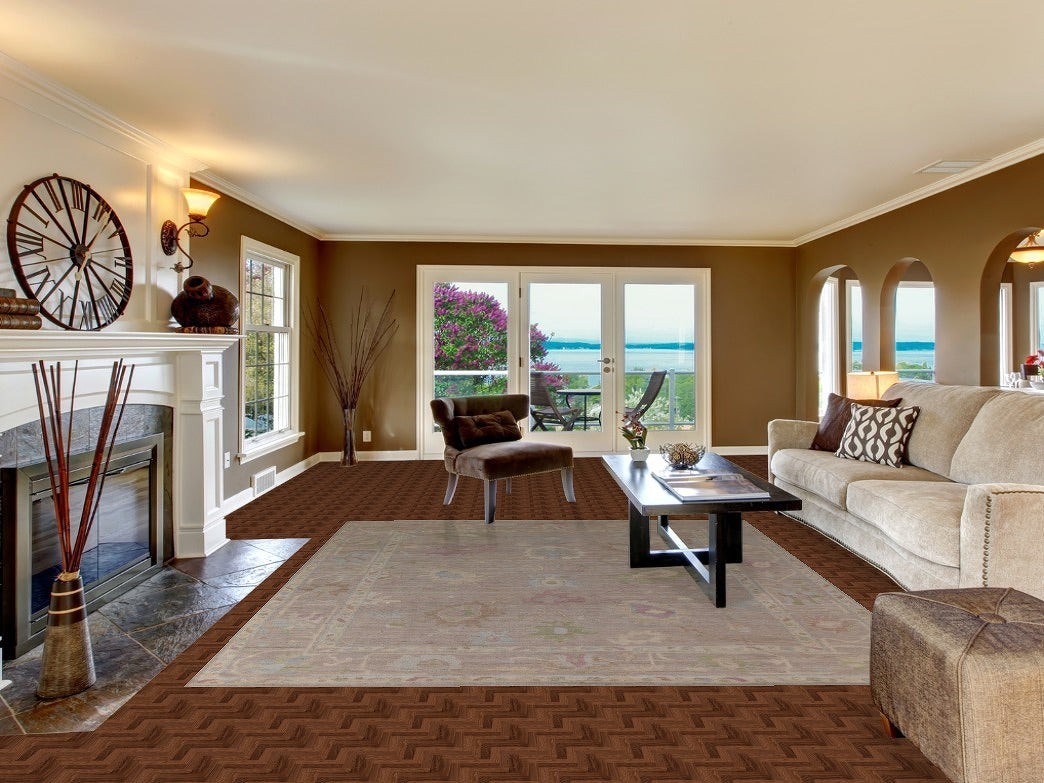 Earth Tone Oushak Vegetable Dye Area Rug 8x10