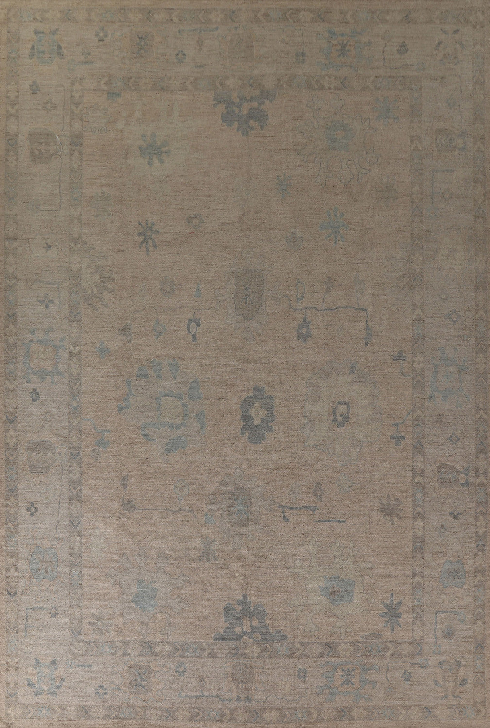 Vegetable Dye Oushak Large Area Rug 10x14