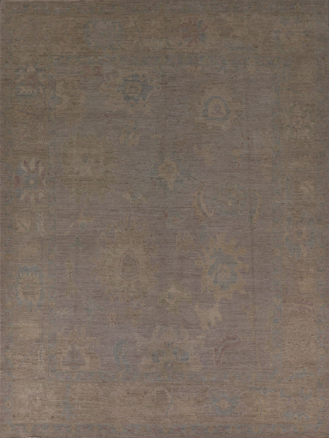 Earth Tone Oushak Vegetable Dye Area Rug 8x10