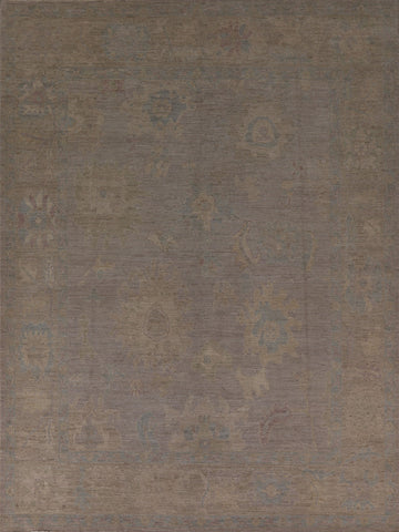 Earth Tone Oushak Vegetable Dye Area Rug 8x10