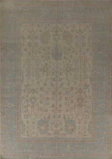 Vegetable Dye Oushak Turkish Area Rug 9x12