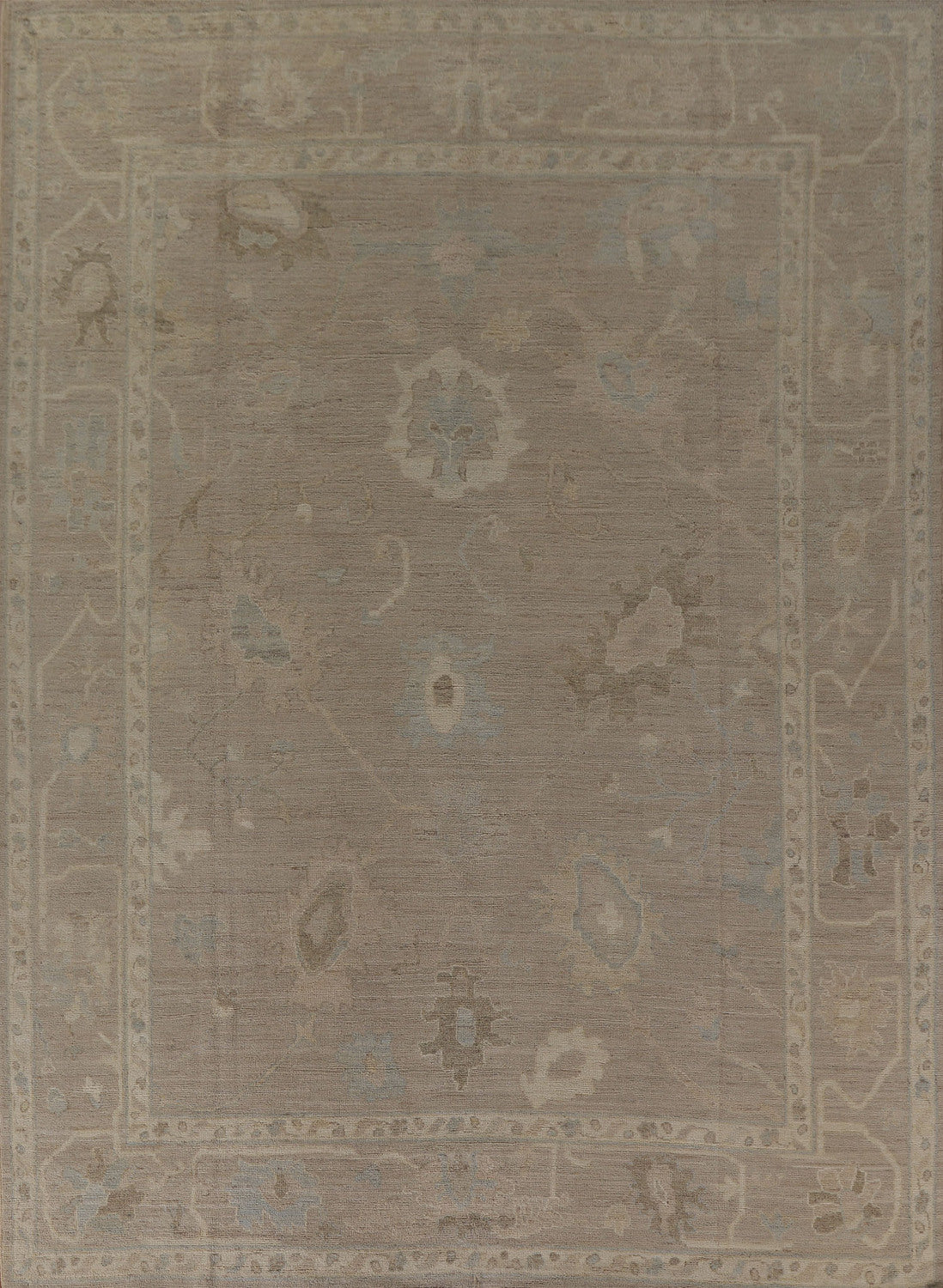 Vegetable Dye Oushak Turkish Area Rug 9x12