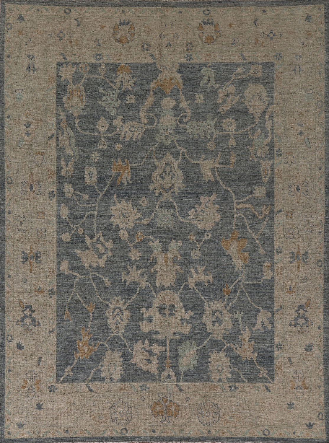 Vegetable Dye Oushak Turkish Area Rug 8x10