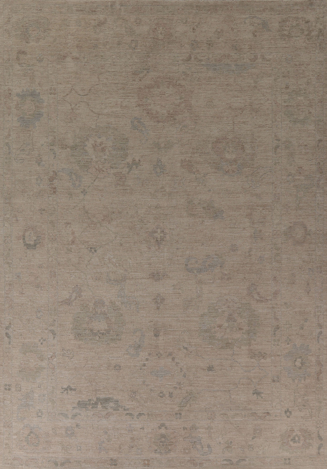 Vegetable Dye Oushak Turkish Area Rug 9x12