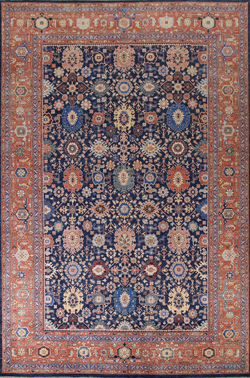 Vegetable Dye Heriz Serapi Large Area Rug 10x14