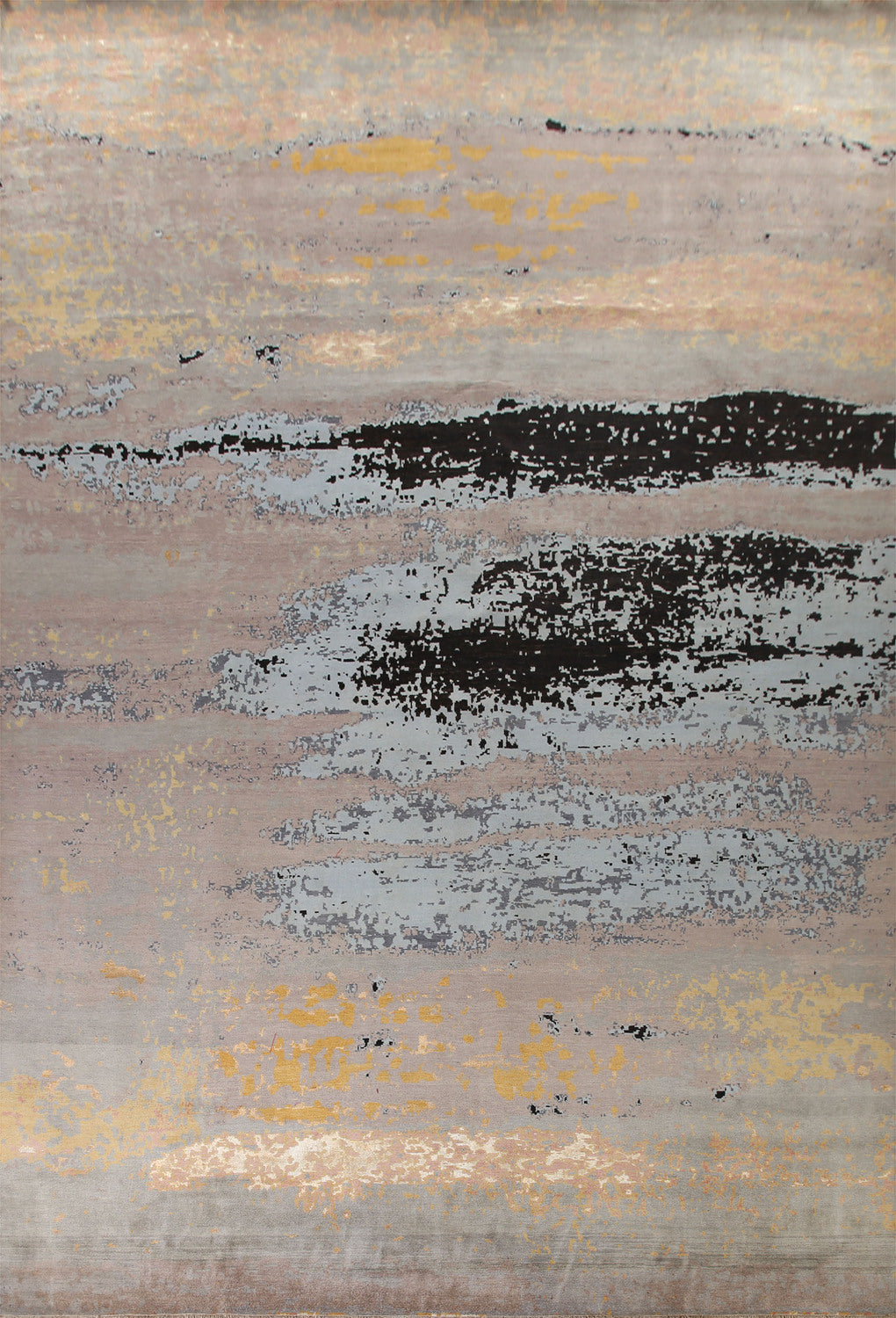 Vegetable Dye Abstract Large Rug 13x18