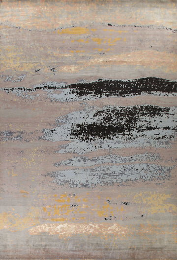 Vegetable Dye Abstract Large Rug 13x18