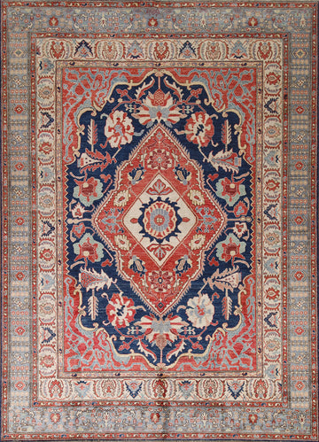 Vegetable Dye Sarouk Farahan Wool Area Rug 8x10