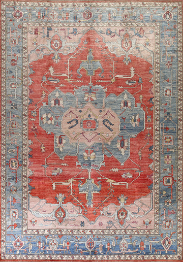 Vegetable Dye Heriz Serapi Persian Area Rug 9x12