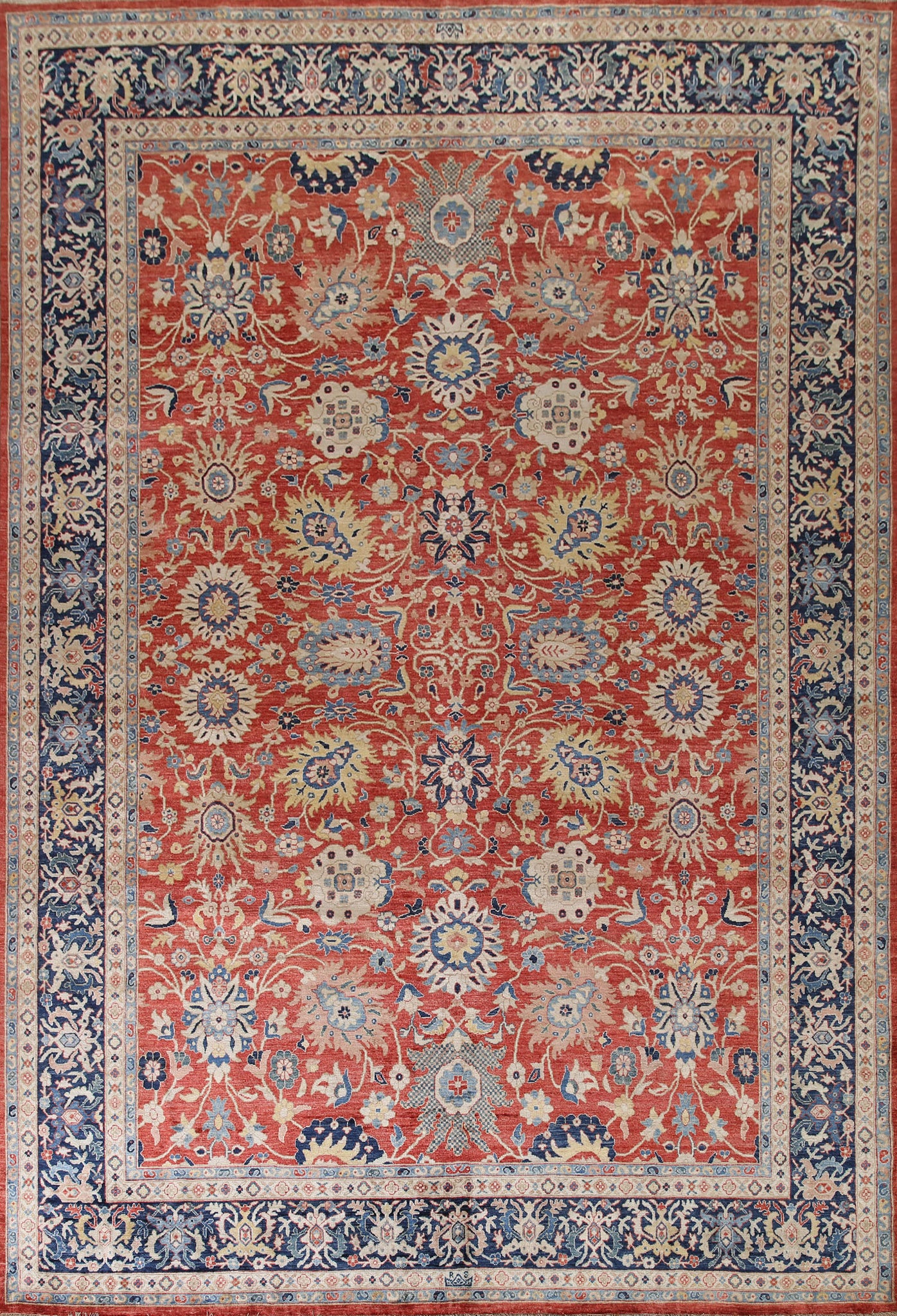 Floral Sultanabad Ziegler Vegetable Dye Area Rug 9x12