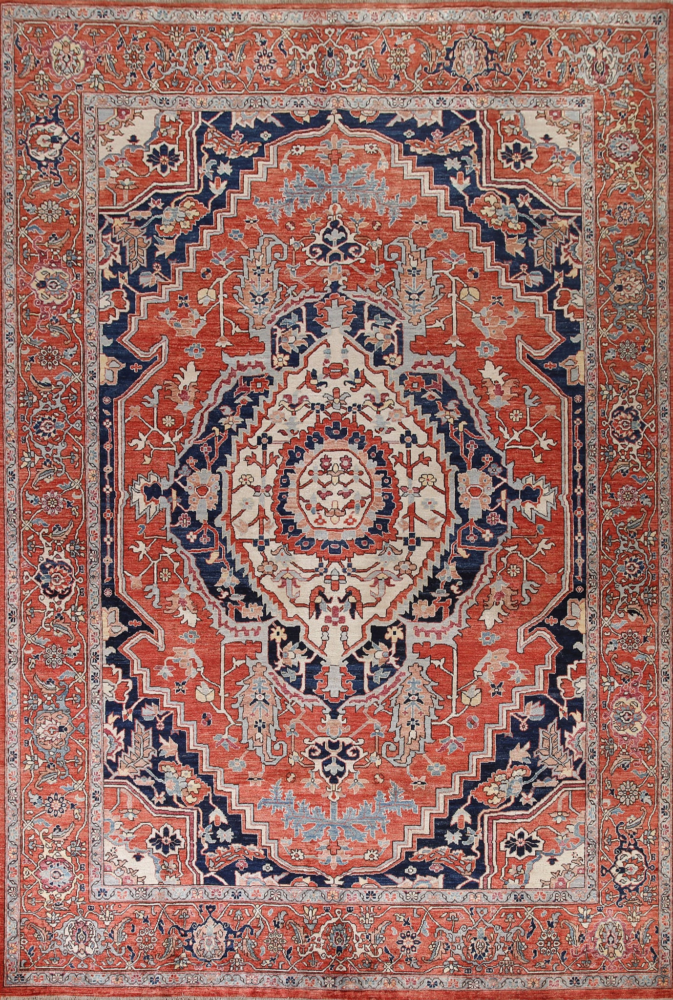 Vegetable Dye Heriz Serapi Area Rug 9x12