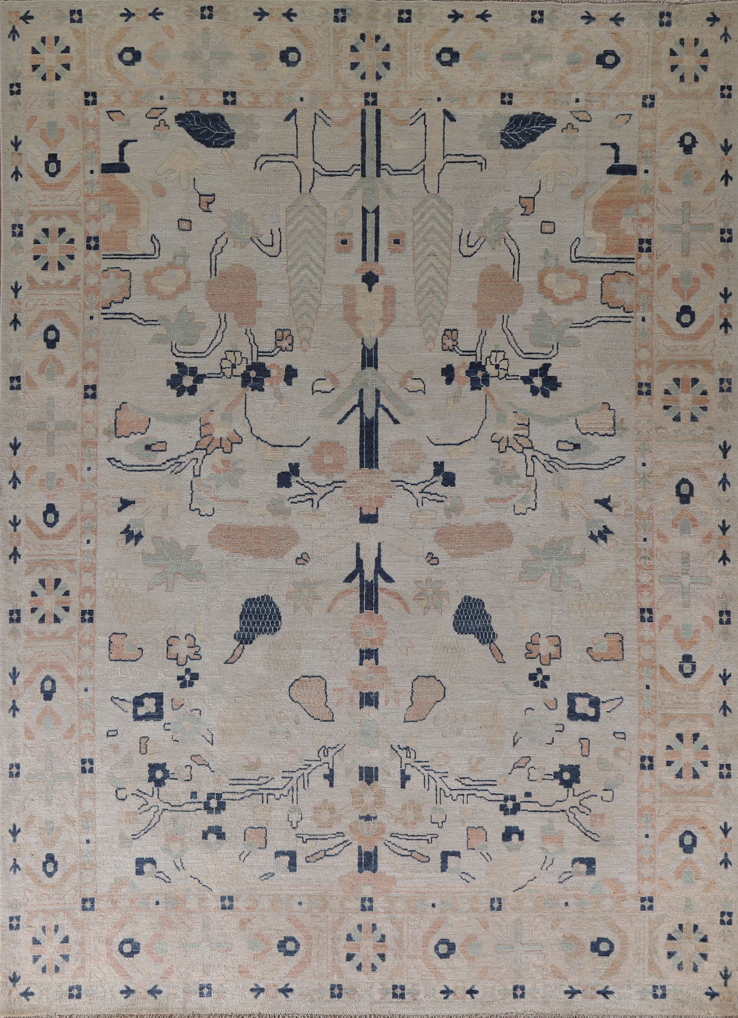 Vegetable Dye Oushak Turkish Area Rug 8x10