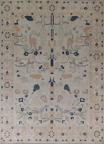 Vegetable Dye Oushak Turkish Area Rug 8x10
