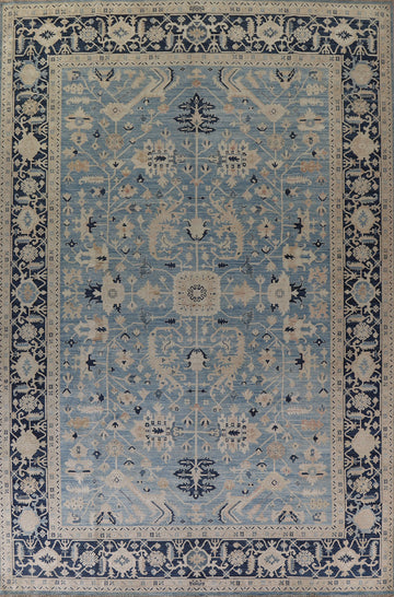 Light Blue Sultanabad Ziegler Large Area Rug 10x14