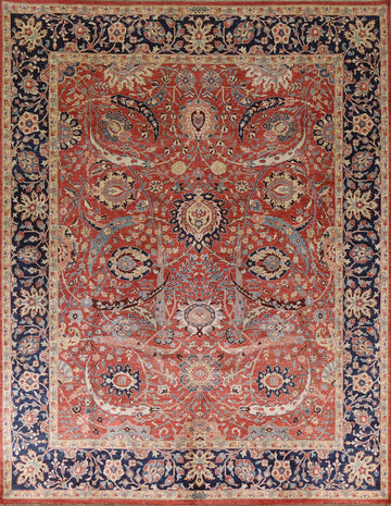 All-Over Floral Tabriz Vegetable Dye Area Rug 8x10