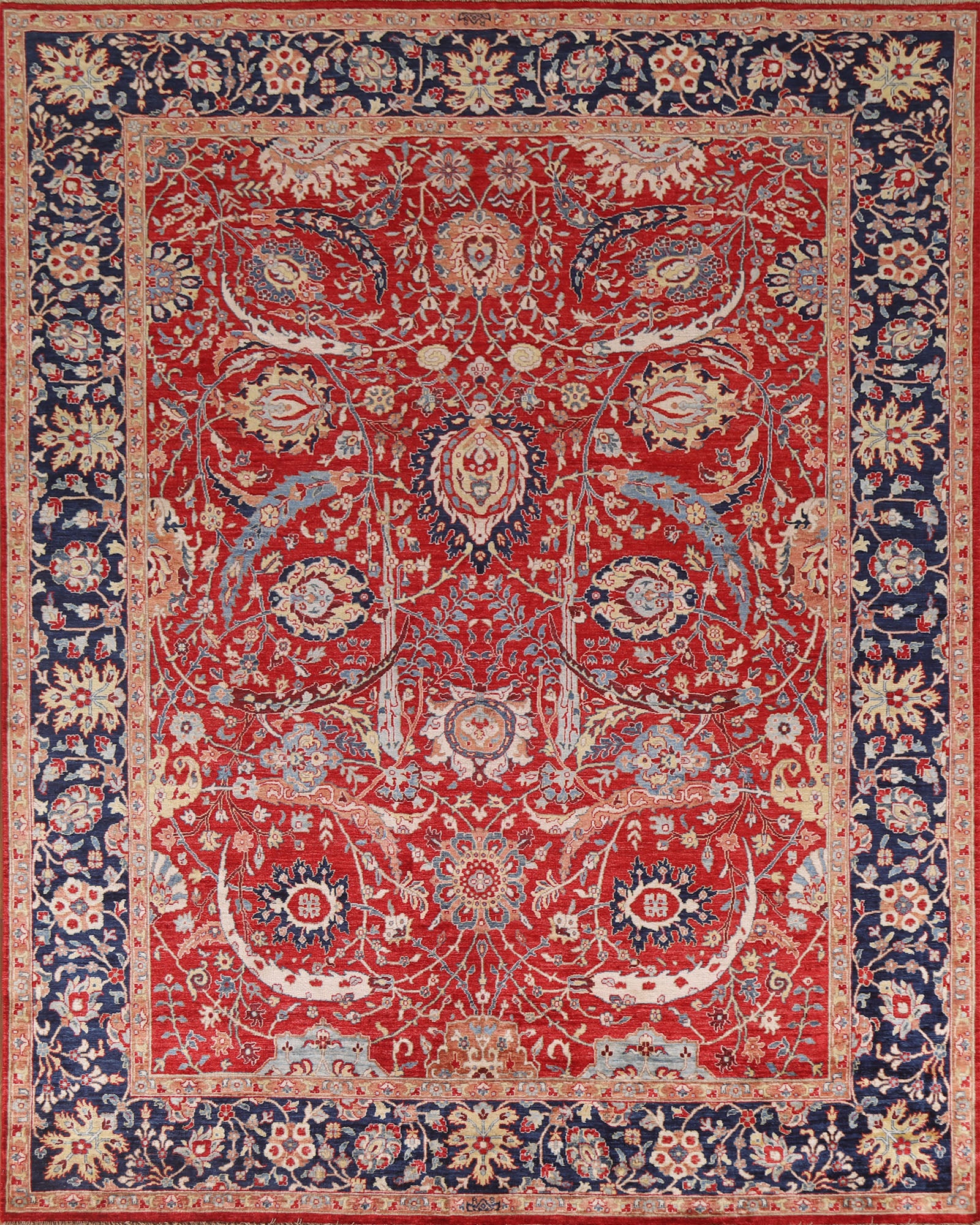 Vegetable Dye Sultanabad Ziegler Red Area Rug 8x10