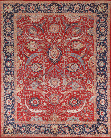 Vegetable Dye Sultanabad Ziegler Red Area Rug 8x10