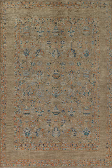 Floral Sultanabad Ziegler Vegetable Dye Area Rug 9x12