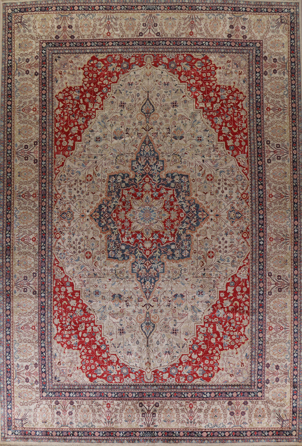 Vegetable Dye Tabriz Large Area Rug 10x14
