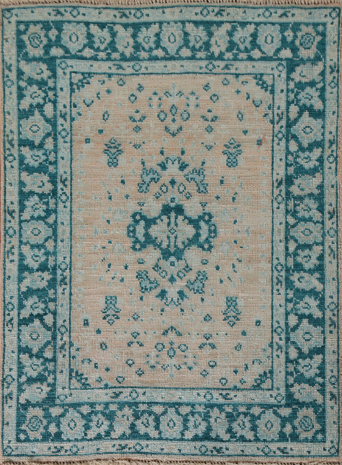 Vegetable Dye Oushak Turkish Accent Rug 3x4
