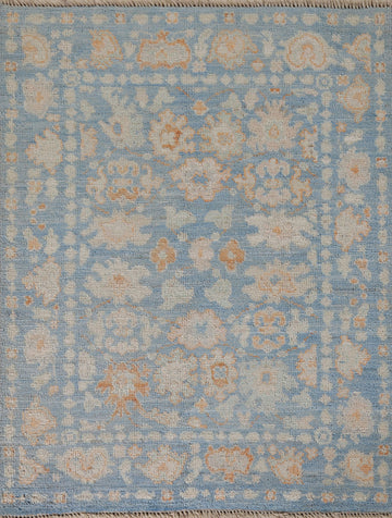 Vegetable Dye Oushak Turkish Foyer Rug 3x4