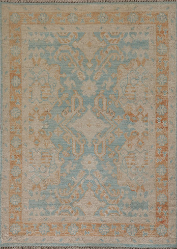Vegetable Dye Oushak Turkish Accent Rug 3x4