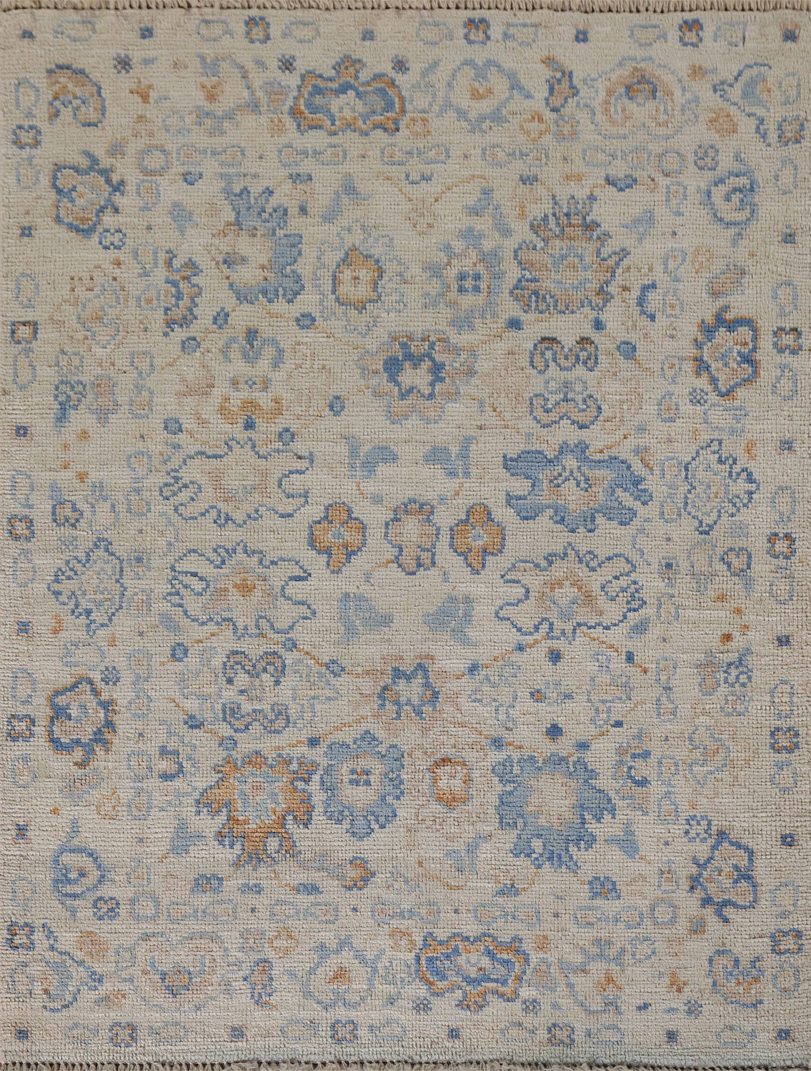 Vegetable Dye Oushak Accent Turkish Rug 3x4