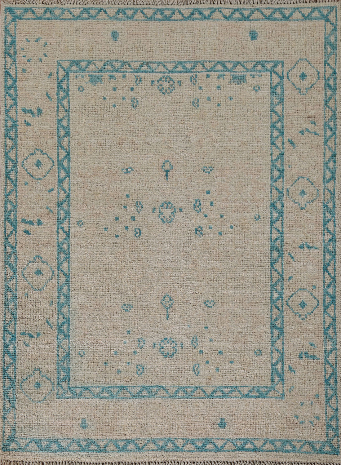 Vegetable Dye Oushak Turkish Accent Rug 3x4